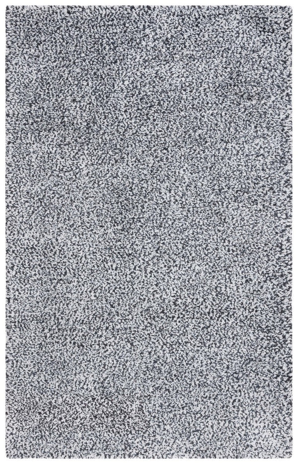 Safavieh Berber 101 BRB101 Hand Woven Shag Rug Ivory / Black BRB101Z-6SQ