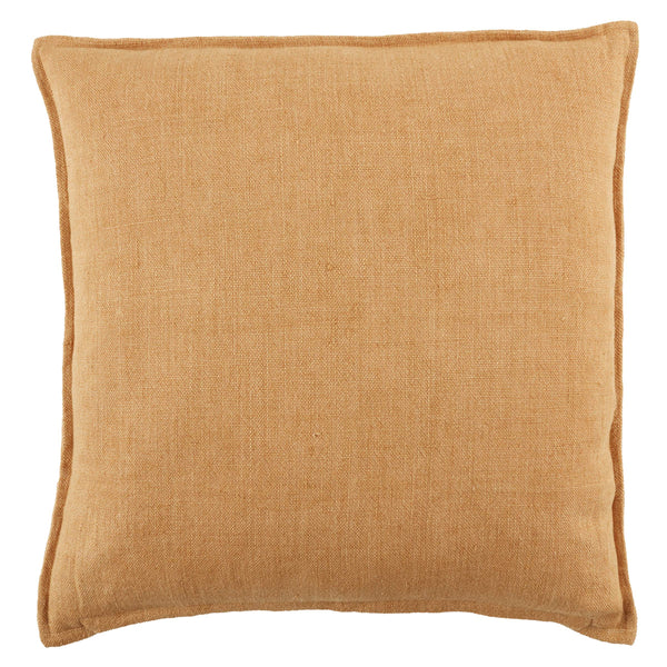Jaipur Living Jaipur Living Linen Flange Throw Pillow Earthy Terracotta Down Fill Square Accent PLW103824