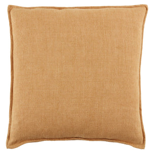 Jaipur Living Jaipur Living Linen Flange Throw Pillow Earthy Terracotta Down Fill Square Accent PLW103824