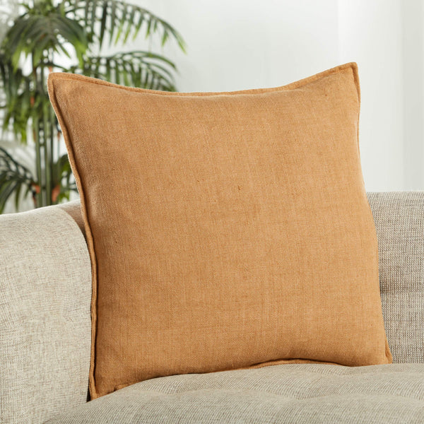 Jaipur Living Jaipur Living Blanche Linen Slub Flange Throw Pillow Warm Clay Tone for Layered Interiors PLW103807