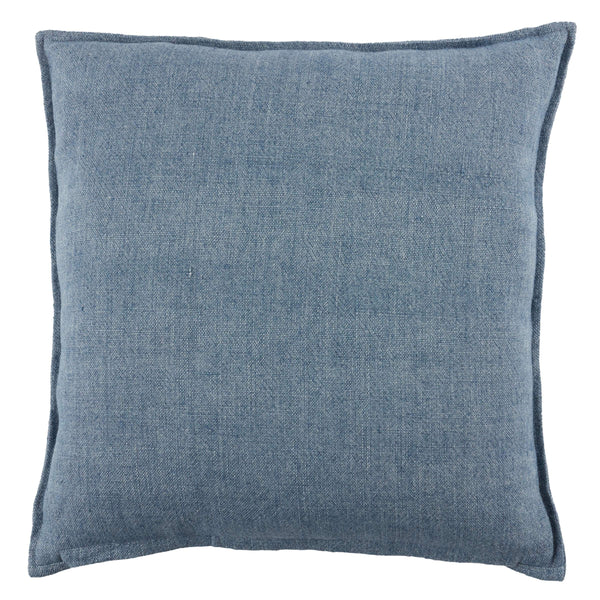Jaipur Living Jaipur Living Blanche Linen Flange Down Pillow Dusty Blue Coastal Rustic Decor PLW103826