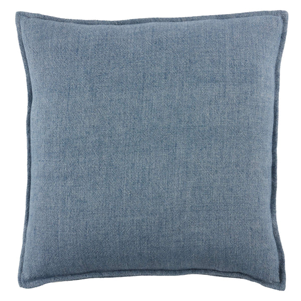 Jaipur Living Jaipur Living Blanche Linen Flange Down Pillow Dusty Blue Coastal Rustic Decor PLW103826