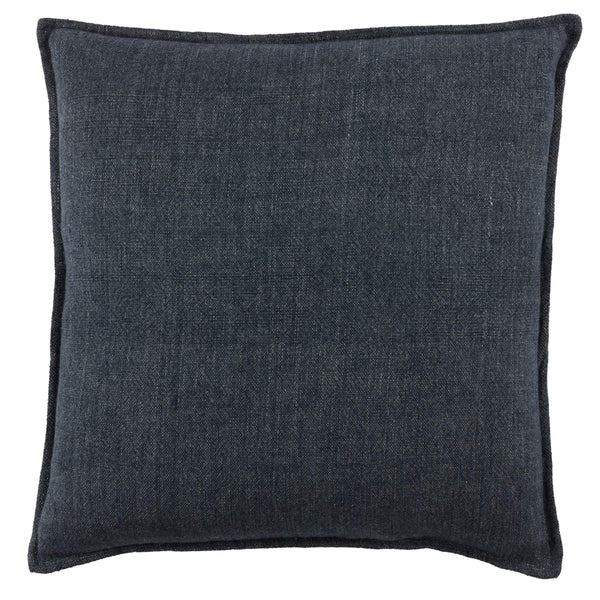 Jaipur Living Jaipur Living Blanche Linen Throw Pillow Navy Flange Border Down Filled Sofa Accent PLW103827