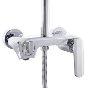 Safavieh CHERIA Bathroom Shower Combination Set – Polished Chrome, Contemporary Design for Modern Spaces BRC3365C