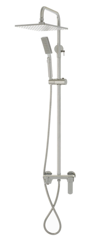 Safavieh CHERIA Nickel Bathroom Shower Combination - Elegant, Durable Fixture for Modern Style & Comfort BRC3365N