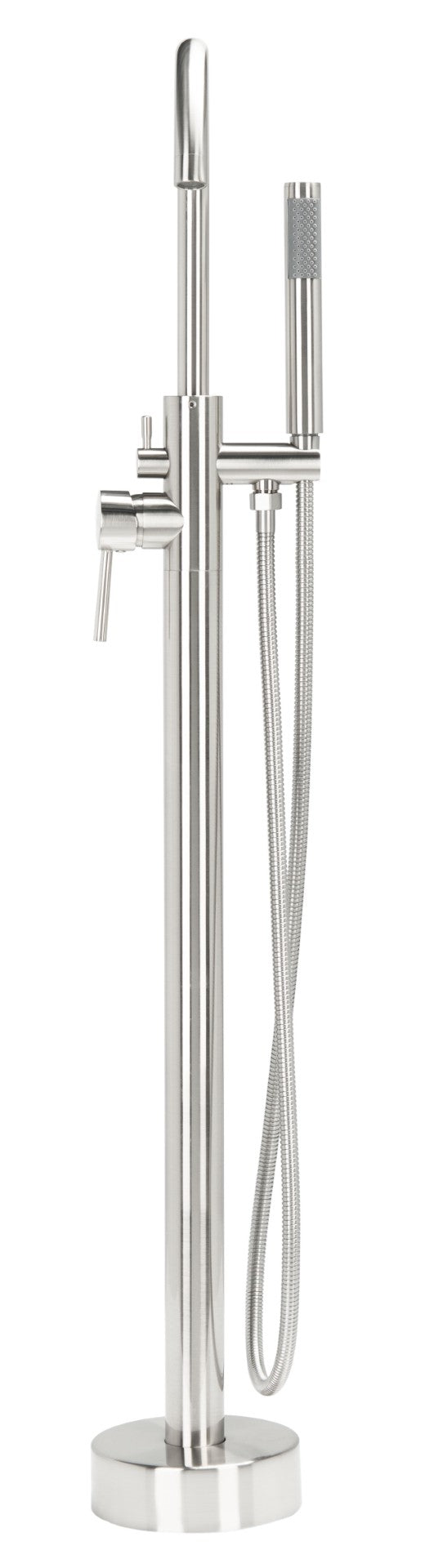 Safavieh CAPRI Single Handle Floor-Mount Shower in Nickel - Modern Minimalist Design for Elegant Bathrooms BRC3416NA