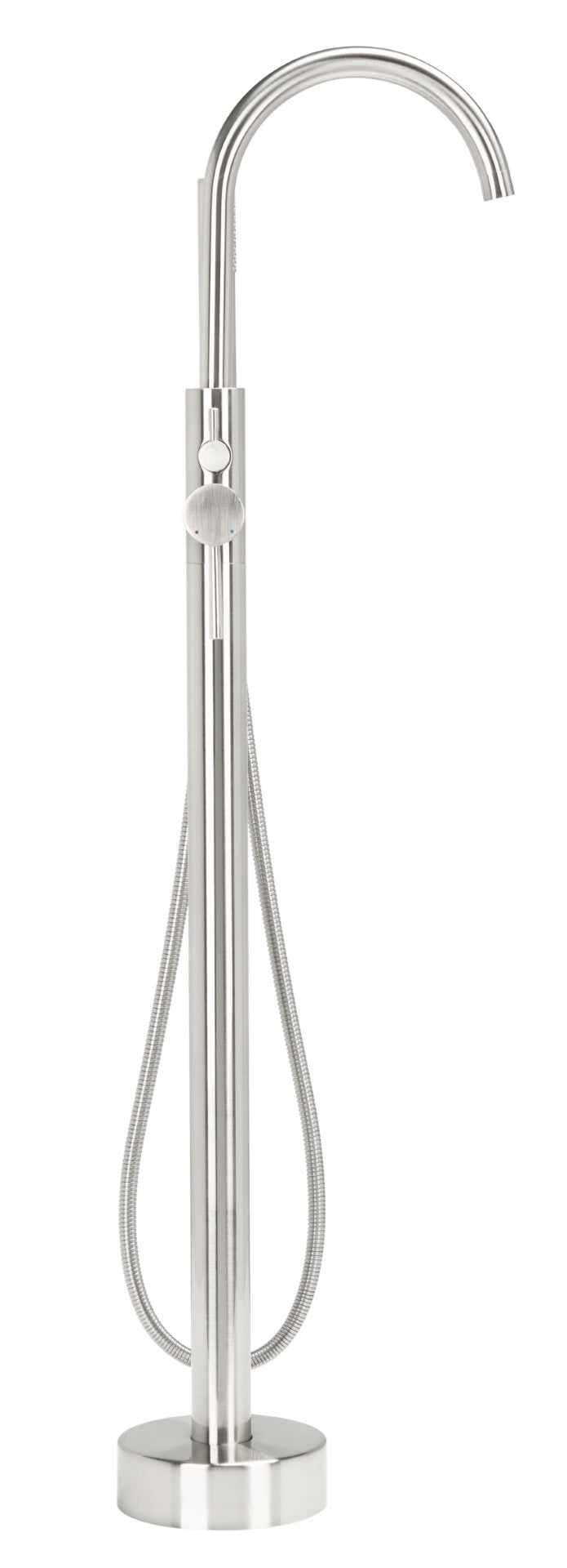 Safavieh CAPRI Single Handle Floor-Mount Shower in Nickel - Modern Minimalist Design for Elegant Bathrooms BRC3416NA