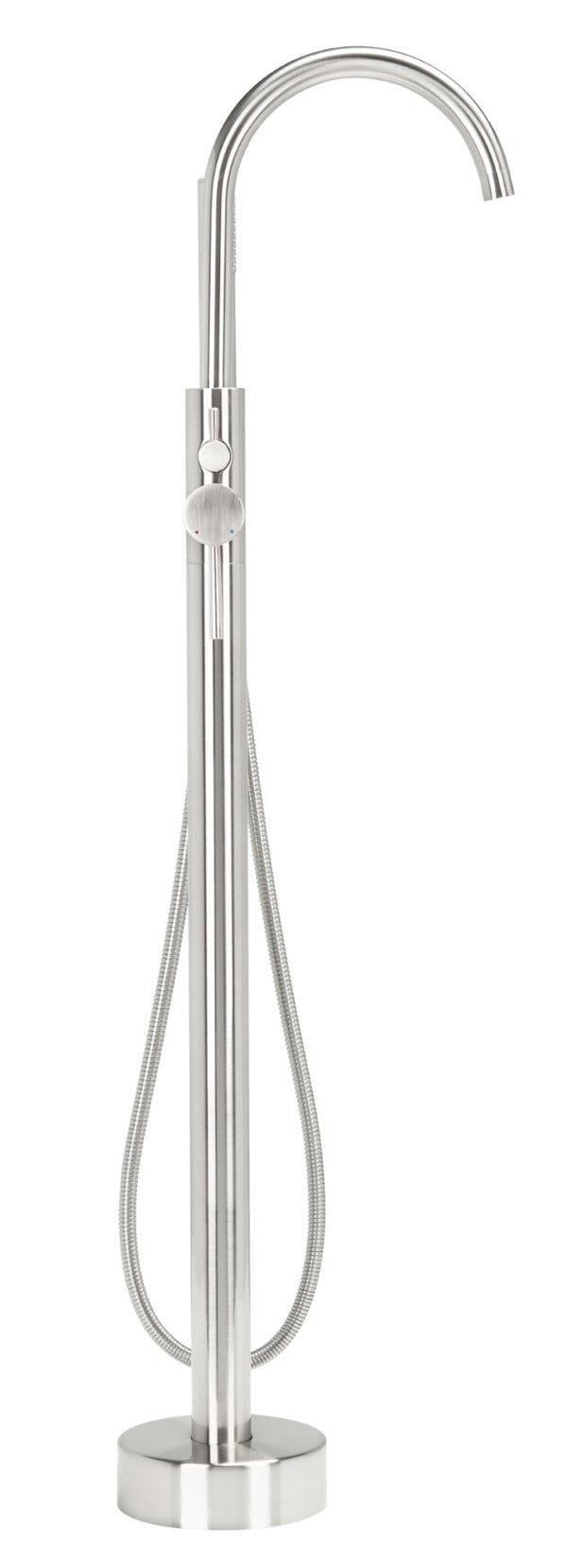 Safavieh CAPRI Single Handle Floor-Mount Shower in Nickel - Modern Minimalist Design for Elegant Bathrooms BRC3416NA