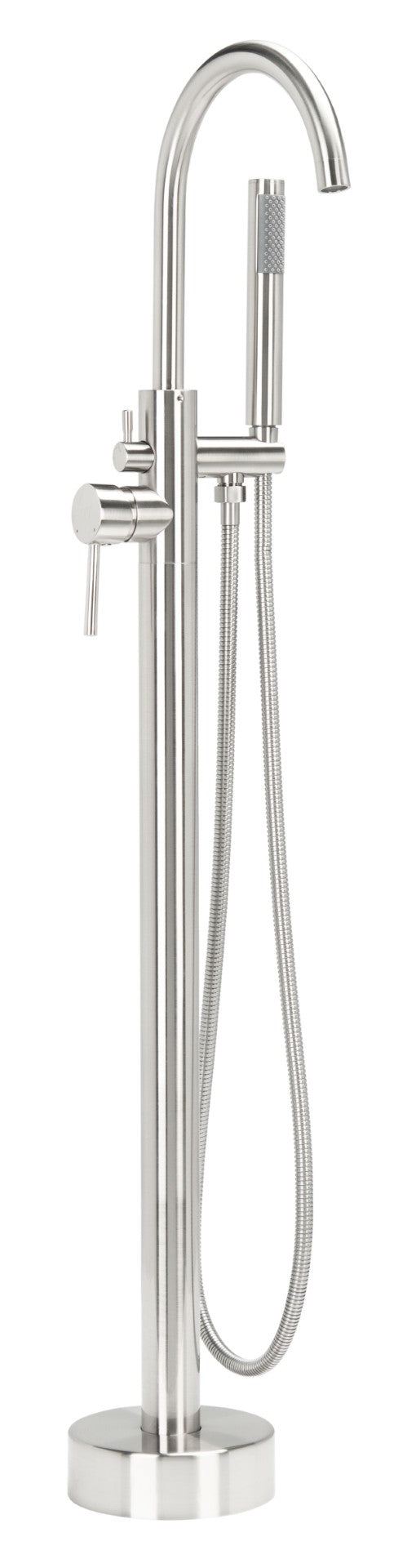 Safavieh CAPRI Single Handle Floor-Mount Shower in Nickel - Modern Minimalist Design for Elegant Bathrooms BRC3416NA