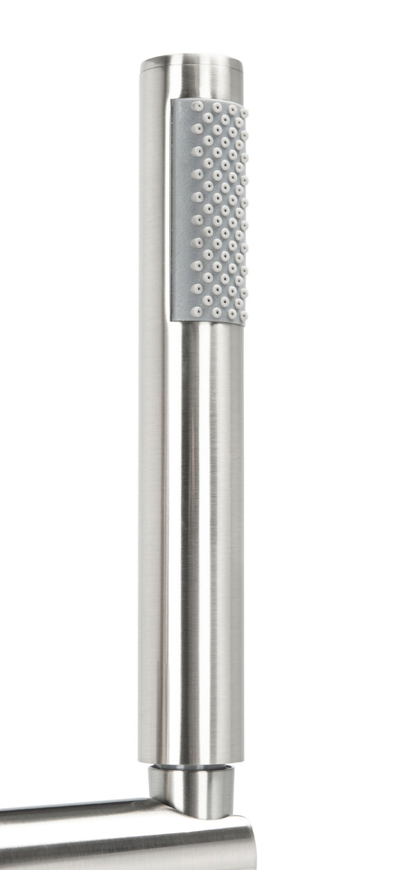 Safavieh CAPRI Single Handle Nickel Shower System - Stylish Below-Ground Floor-Mount Design for Modern Baths BRC3416NB