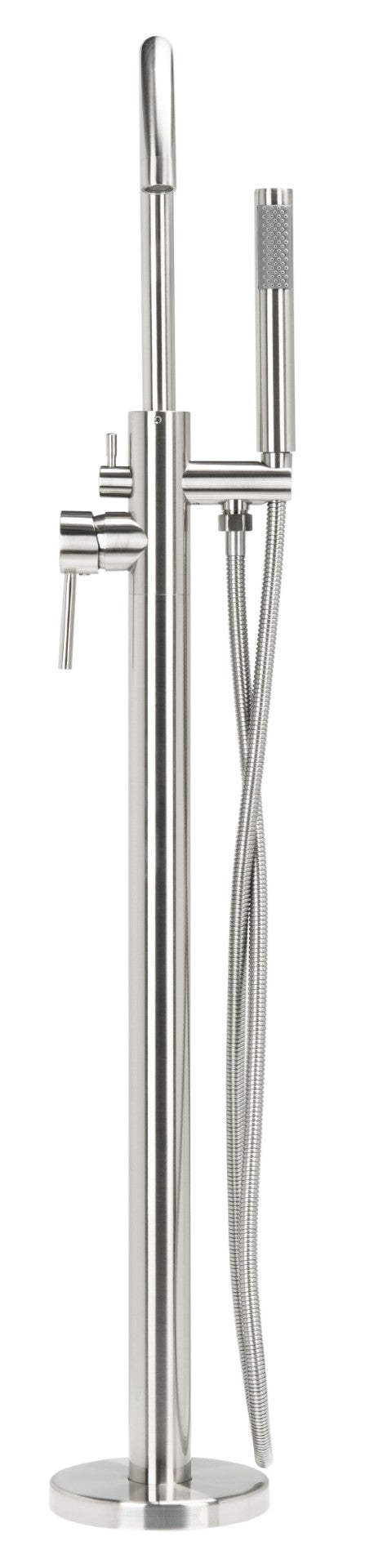Safavieh CAPRI Single Handle Nickel Shower System - Stylish Below-Ground Floor-Mount Design for Modern Baths BRC3416NB