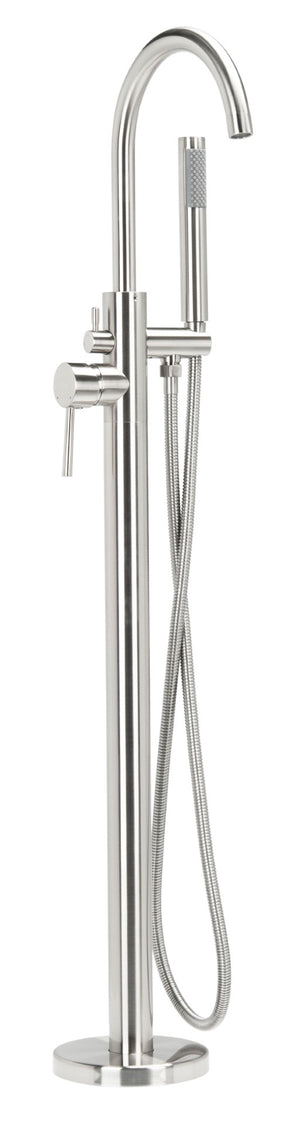 Safavieh CAPRI Single Handle Nickel Shower System - Stylish Below-Ground Floor-Mount Design for Modern Baths BRC3416NB