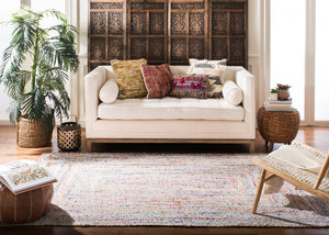 Safavieh Braided Hand Woven Cotton Area Rug - Elegant 12' X 12' Square Design To Elevate Any Living Space Ivory ,Multi Cotton Brd210b-11sq