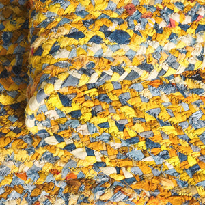 Safavieh Braided Hand Woven Cotton Area Rug - Elegant 12' X 12' Square Design To Elevate Any Living Space Yellow ,Brown Cotton Brd210d-9