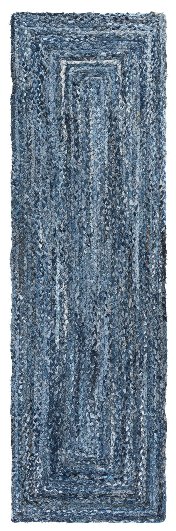 Safavieh Braided Hand Woven Cotton Area Rug - Elegant 12' X 12' Square Design To Elevate Any Living Space Denim ,Blue Cotton Brd210l-6