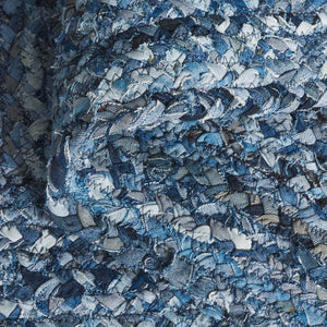 Safavieh Braided Area Rug - Hand-woven Cotton Runner With Bohemian Charm, Perfect For Hallways And Entryways Denim ,Blue Cotton Brd210l-5