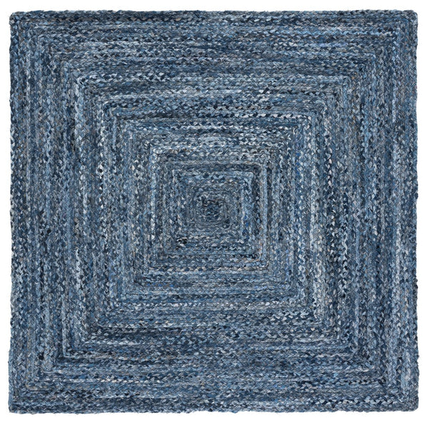 Safavieh Braided Hand Woven Cotton Area Rug - Elegant 12' X 12' Square Design To Elevate Any Living Space Denim ,Blue Cotton Brd210l-6