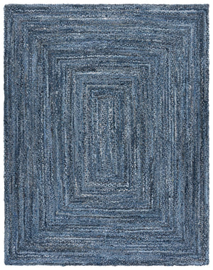 Safavieh Braided Area Rug - Hand-woven Cotton Runner With Bohemian Charm, Perfect For Hallways And Entryways Denim ,Blue Cotton Brd210l-8