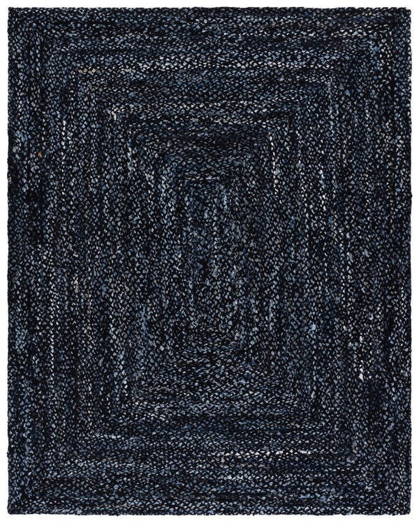 Safavieh Braided Area Rug - Hand-woven Cotton Runner With Bohemian Charm, Perfect For Hallways And Entryways Black ,Blue Cotton Brd210m-8