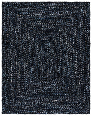 Safavieh Braided Hand Woven Cotton Area Rug - Elegant 12' X 12' Square Design To Elevate Any Living Space Black ,Blue Cotton Brd210m-9