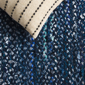 Safavieh Braided Area Rug - Hand-woven Cotton Runner With Bohemian Charm, Perfect For Hallways And Entryways Navy ,Blue Cotton Brd210n-5