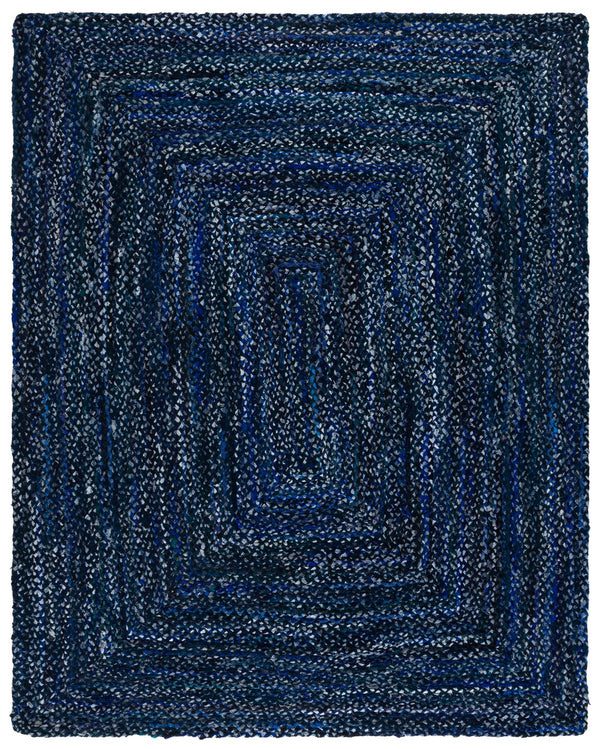Safavieh Braided Area Rug - Hand-woven Cotton Runner With Bohemian Charm, Perfect For Hallways And Entryways Navy ,Blue Cotton Brd210n-8