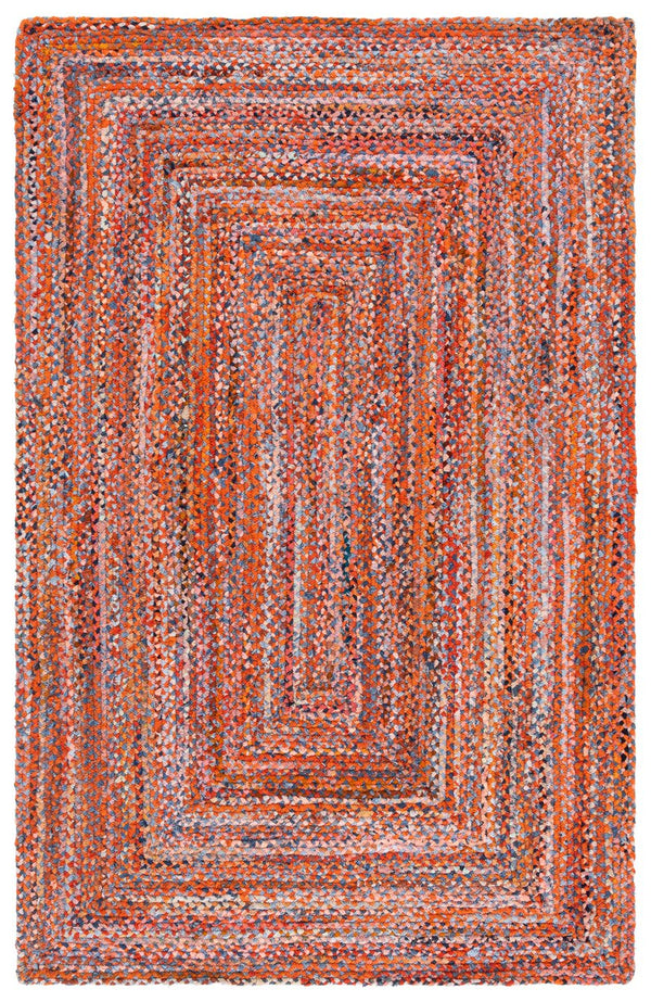 Safavieh Braided Area Rug - Hand-woven Cotton Runner With Bohemian Charm, Perfect For Hallways And Entryways Orange ,Rust Cotton Brd210p-5
