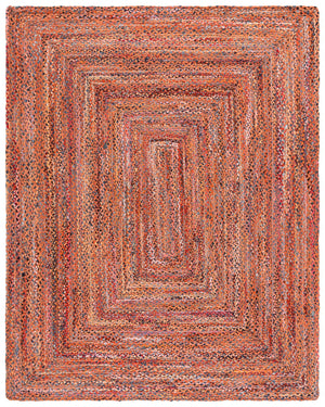 Safavieh Braided Area Rug - Hand-woven Cotton Runner With Bohemian Charm, Perfect For Hallways And Entryways Orange ,Rust Cotton Brd210p-8