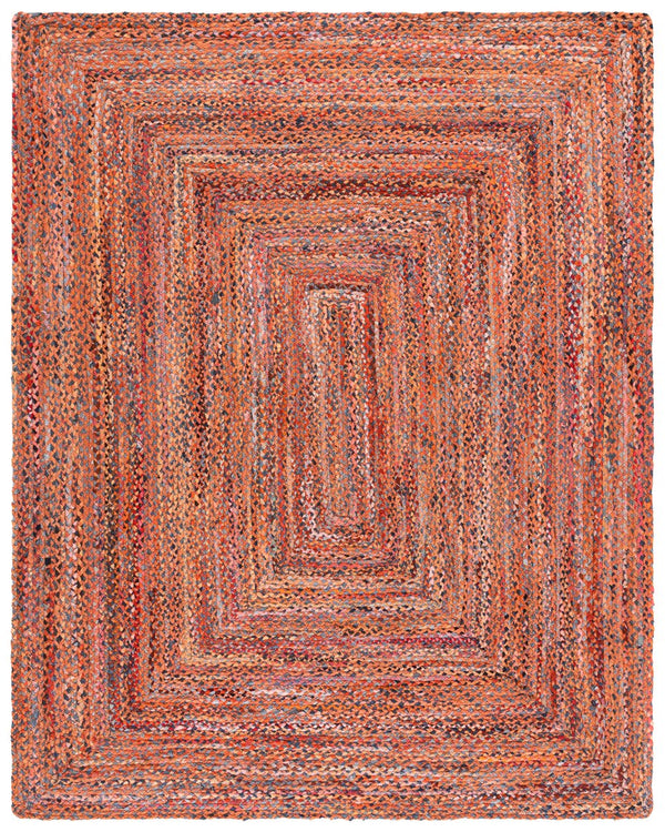 Safavieh Braided Area Rug - Hand-woven Cotton Runner With Bohemian Charm, Perfect For Hallways And Entryways Orange ,Rust Cotton Brd210p-8