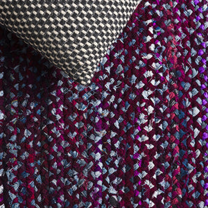 Safavieh Braided Area Rug - Hand-woven Cotton Runner With Bohemian Charm, Perfect For Hallways And Entryways Purple ,Blue Cotton Brd210v-5