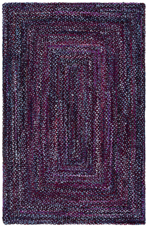 Safavieh Braided Area Rug - Hand-woven Cotton Runner With Bohemian Charm, Perfect For Hallways And Entryways Purple ,Blue Cotton Brd210v-5