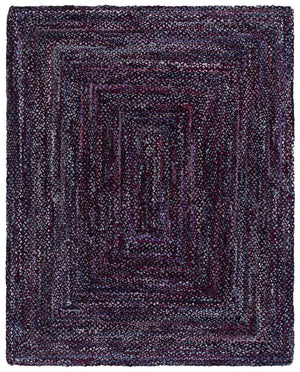 Safavieh Braided Hand Woven Cotton Area Rug - Elegant 12' X 12' Square Design To Elevate Any Living Space Purple ,Blue Cotton Brd210v-9