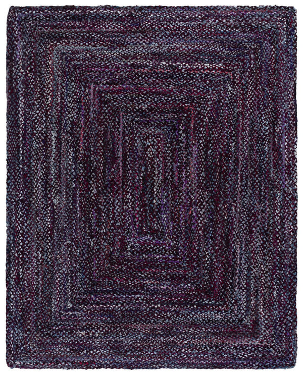 Safavieh Braided Hand Woven Cotton Area Rug - Elegant 12' X 12' Square Design To Elevate Any Living Space Purple ,Blue Cotton Brd210v-9