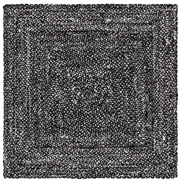 Safavieh Braided Handwoven Black & Ivory Cotton Rug — Bohemian Accent, Low-Profile Texture, Cozy Natural Charm 3'-0" x 5'-0" BRD210Z-3