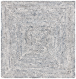 Safavieh Braided Handcrafted Cotton Accent Rug With Geometric Black & Navy Motif — Low-Profile, Durable 2'-3" x 5'-0" BRD260N-25