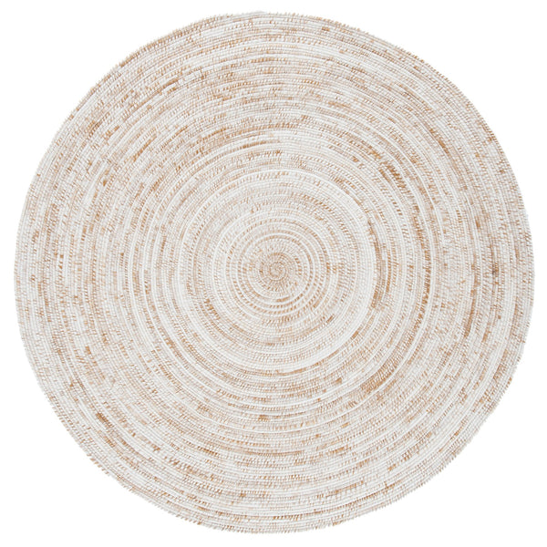 Safavieh Braided Oval Area Rug Ivory Brown Handmade Polyester Low-Profile Pile Durable Stain-Resistant Accent 5'-0" x 8'-0" BRD270T-5OV