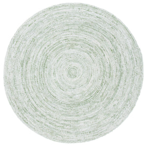 Safavieh Braided Oval Ivory Green Area Rug — Handmade Low-Profile Polyester Weave, Stain-Resistant Elegance 5'-0" x 8'-0" BRD270Y-5OV