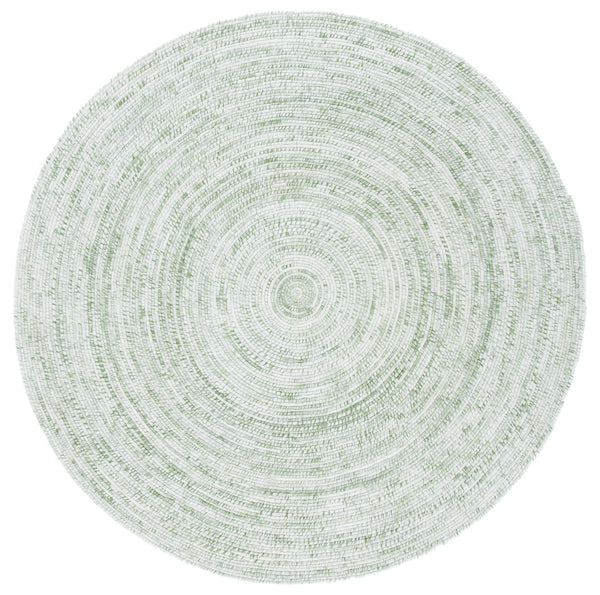 Safavieh Braided Oval Ivory Green Area Rug — Handmade Low-Profile Polyester Weave, Stain-Resistant Elegance 5'-0" x 8'-0" BRD270Y-5OV