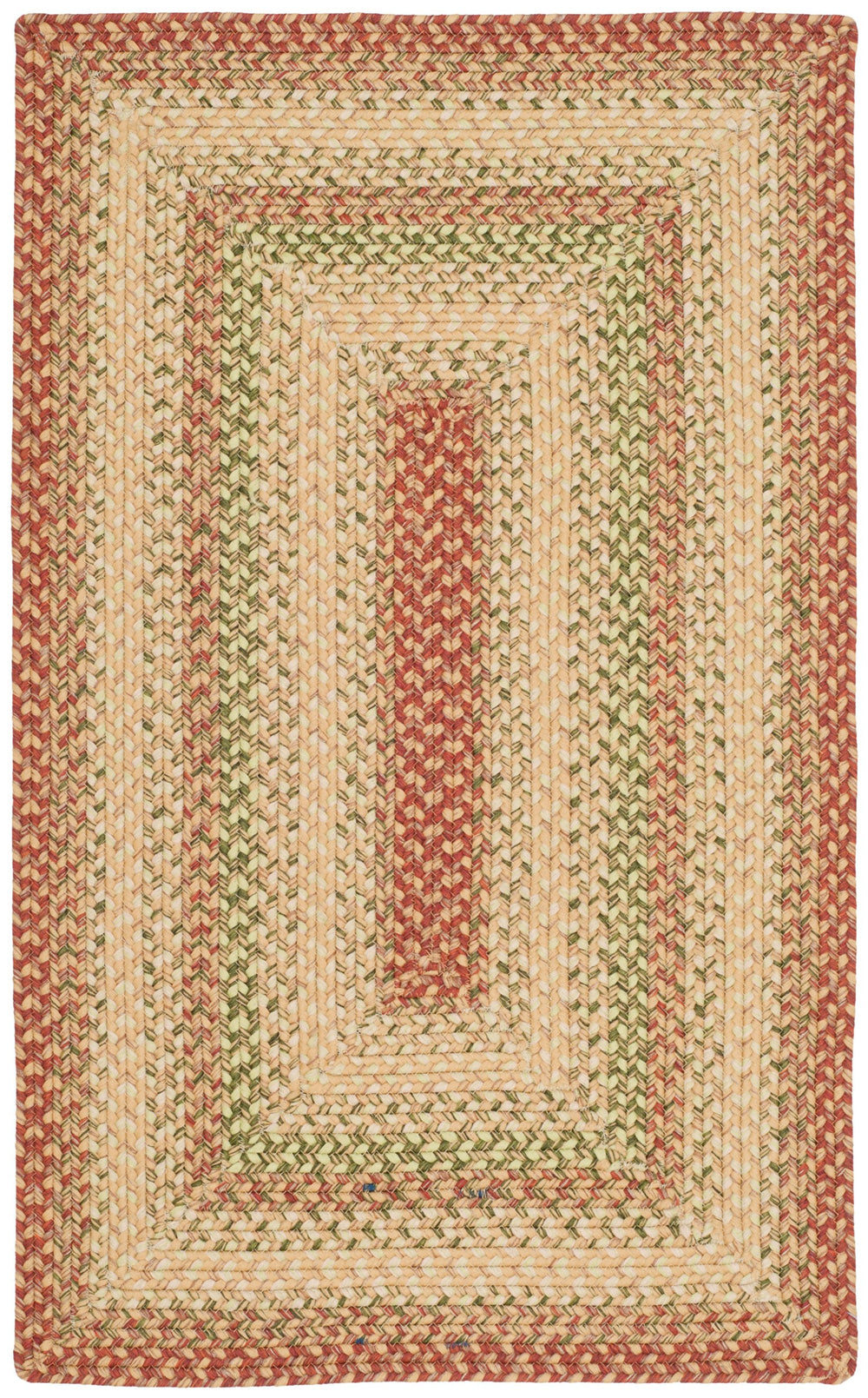Safavieh Braided Handwoven 6'X8' Oval Rug Rust Multi – Low-Profile 1/4" Polypropylene, Indoor/Outdoor Durable Elegance BRD303A-68OV