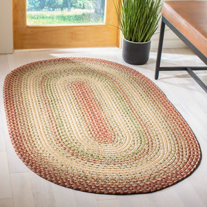 Safavieh Braided Rugs Collection - Stylish And Durable Polypropylene Rug For Home Décor Enhancement Rust ,Multi Polypropylene Pile Brd303a-68