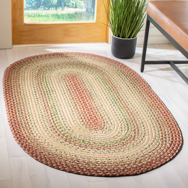 Safavieh Braided Rugs Collection - Stylish And Durable Polypropylene Rug For Home Décor Enhancement Rust ,Multi Polypropylene Pile Brd303a-68