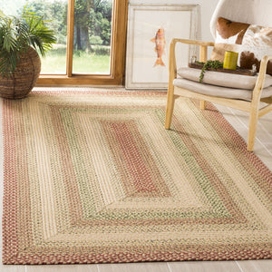 Safavieh Braided Rugs Collection - Stylish And Durable Polypropylene Rug For Home Décor Enhancement Rust ,Multi Polypropylene Pile Brd303a-68