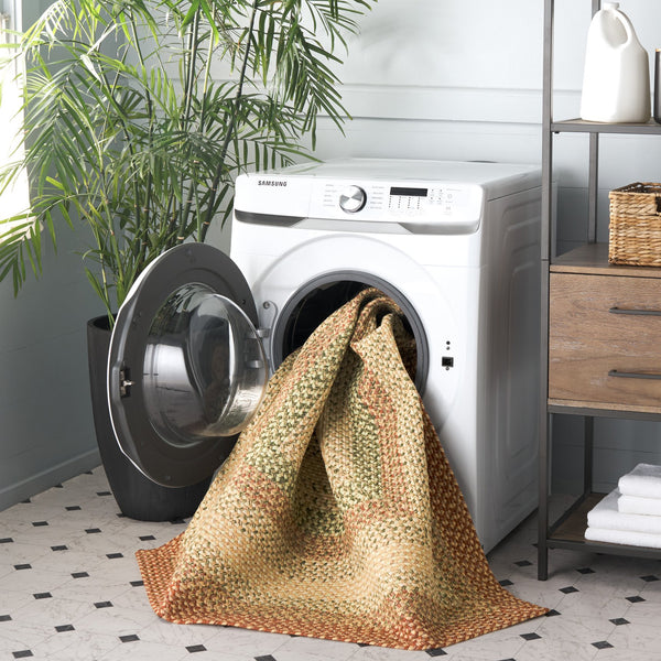 Safavieh Braided Rugs Collection - Stylish And Durable Polypropylene Rug For Home Décor Enhancement Rust ,Multi Polypropylene Pile Brd303a-68