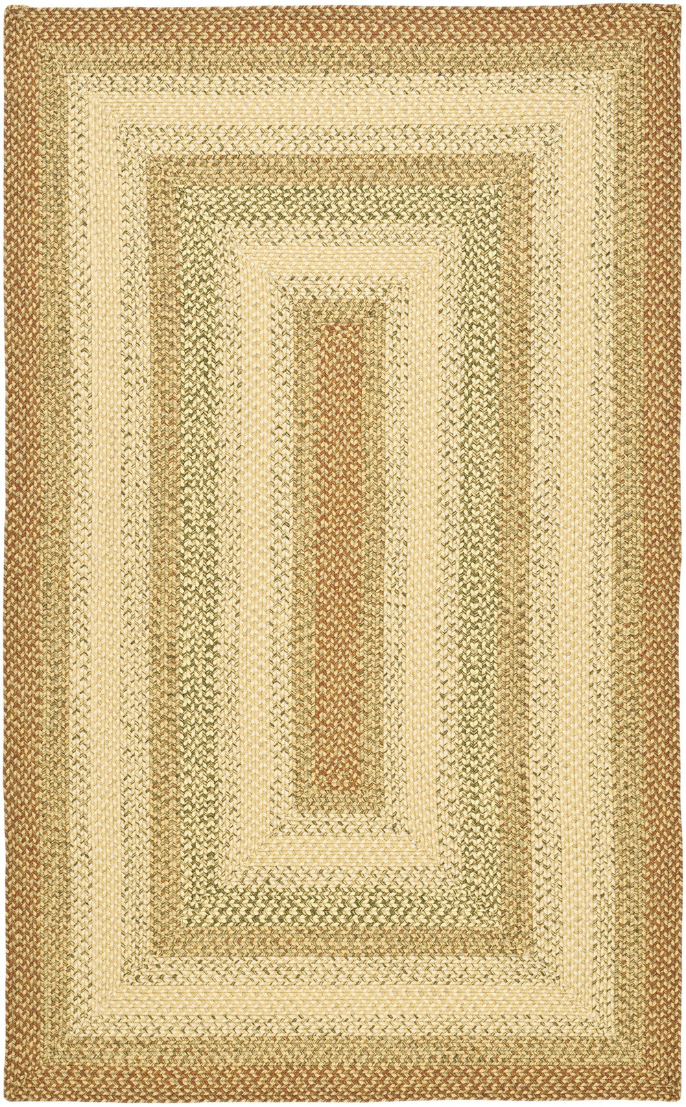 Safavieh Braided Rugs Collection - Stylish And Durable Polypropylene Rug For Home Décor Enhancement Rust ,Multi Polypropylene Pile Brd303a-68