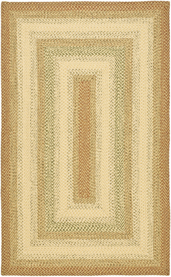 Safavieh Braided Handwoven 6'X8' Oval Rug Rust Multi – Low-Profile 1/4" Polypropylene, Indoor/Outdoor Durable Elegance BRD303A-68OV