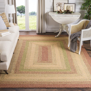 Safavieh Braided Rugs Collection - Stylish And Durable Polypropylene Rug For Home Décor Enhancement Rust ,Multi Polypropylene Pile Brd303a-68