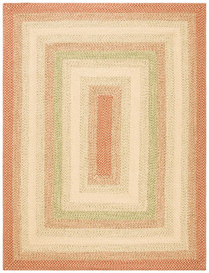 Safavieh Braided Rugs Collection - Stylish And Durable Polypropylene Rug For Home Décor Enhancement Rust ,Multi Polypropylene Pile Brd303a-68