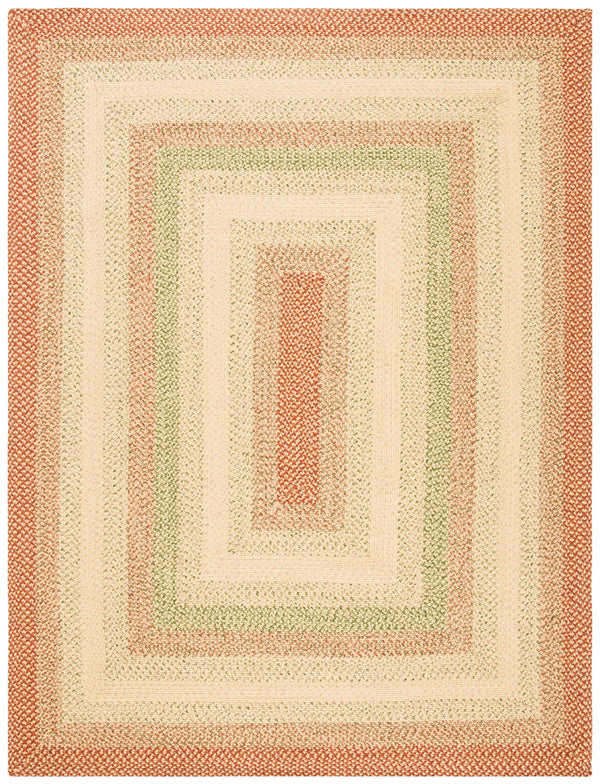 Safavieh Braided Rugs Collection - Stylish And Durable Polypropylene Rug For Home Décor Enhancement Rust ,Multi Polypropylene Pile Brd303a-68