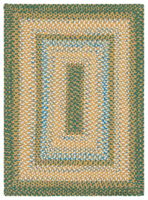 Safavieh Braided Braided Area Rug In Brown & Dark Green - Durable Polypropylene, Handwoven Coastal Texture, Washable 4X6 4'-0" x 6'-0" BRD303Y-4