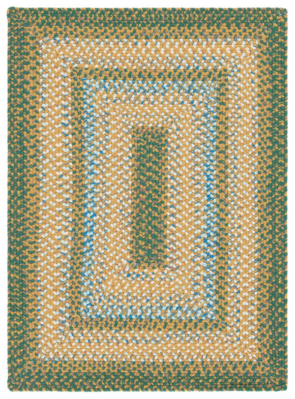 Safavieh Braided Handcrafted Braided Area Rug In Brown And Dark Green — Low-Profile, Washable, Fade-Resistant Mix 8'-0" x 10'-0" BRD303Y-8